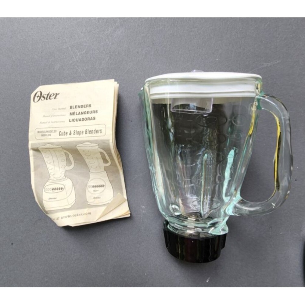 Oster 5 Cup Glass Blender Replacement Jar + Lid Osterizer Cube & Slope
